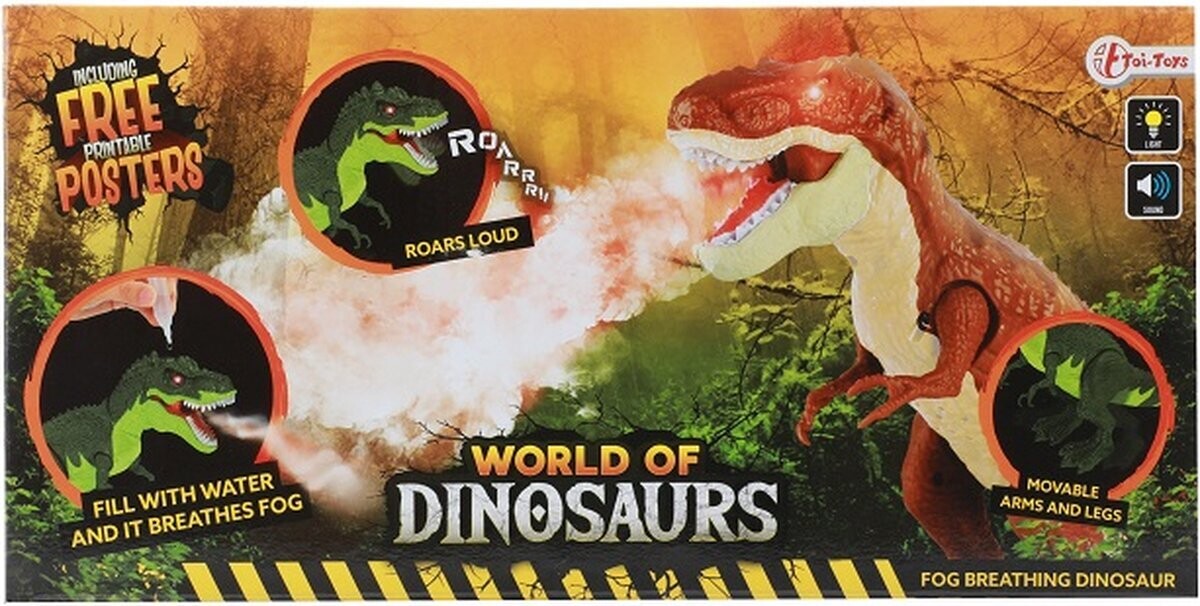 Toi Toys Mistspuwende lopende dinosaurus (1 stuk) assorti