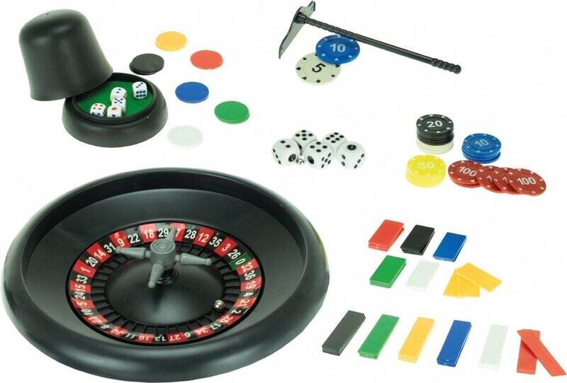 🎰 Toi-Toys Casino Game Playset – Mini Roulette &amp; Dobbelsteen Set ✨