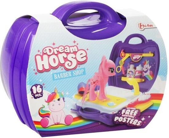 🦄 Dream Horse Barber Shop – Knutsel- &amp; Verzorgingsset voor Paardenvrienden ✨