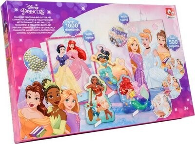 Disney princess diamont painting &amp; big glitterart