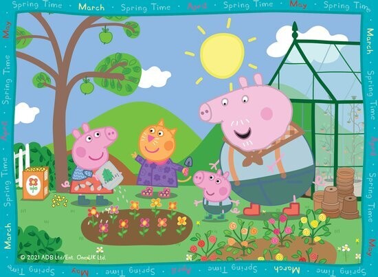 🐷 Ravensburger Peppa Pig 4-in-1 Puzzelbox – 12, 16, 20 &amp; 24 stukjes ✨