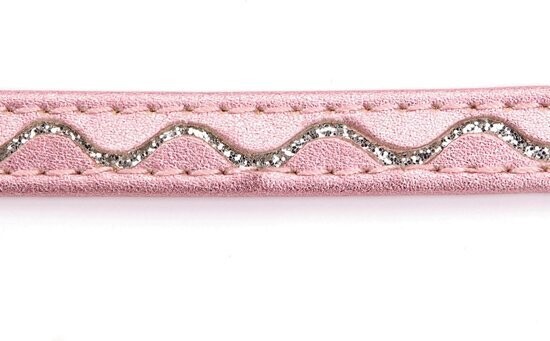 🐱 Kattenhalsbandje Glitter Golf met Bel – Roze ✨
