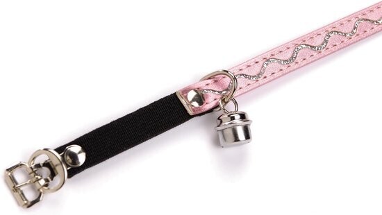 Kattenhalsbandje Glitter Golf Met bel - Roze