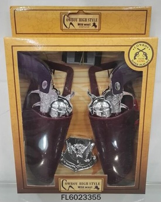 🤠🔫 Cowboy Pistols with Holster – Set of 2