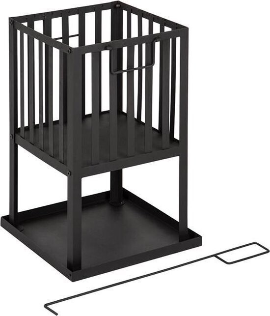 Practo-Garden-Vuurplaats-met-asplaat-zwart