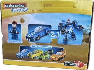 🤖🚗✨ Blocks – Transformer Robot Auto 2-in-1 – Stoer in Rood, Groen of Oranje!