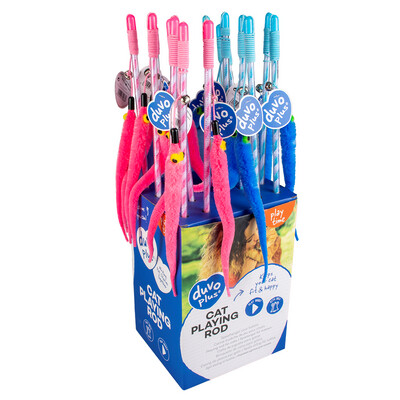 Duvoplus - Speelgoed Voor Dieren - Kat - Speelhengel Catchy Slangen Mix 45,5x2x1cm