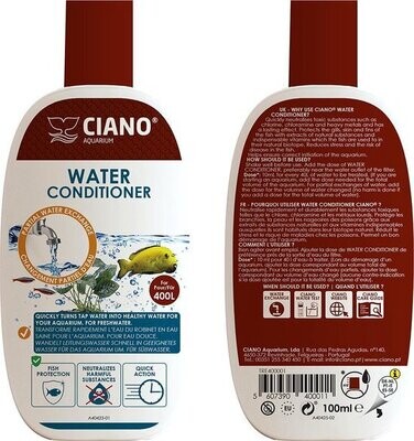 🐠💧 Conditionneur d’eau Ciano pour aquarium – 100 ml