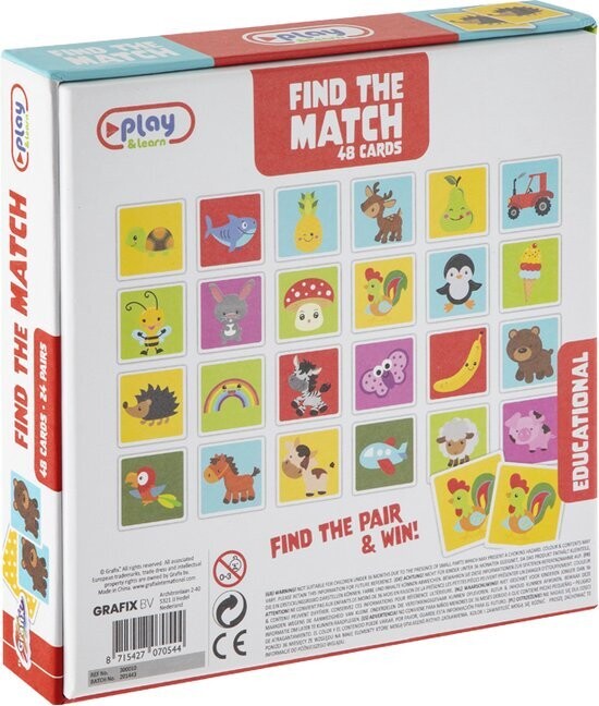 🃏 Grafix Find The Match – Dieren Thema | Memoryspel voor Peuters &amp; Kleuters 🐘🦁✨