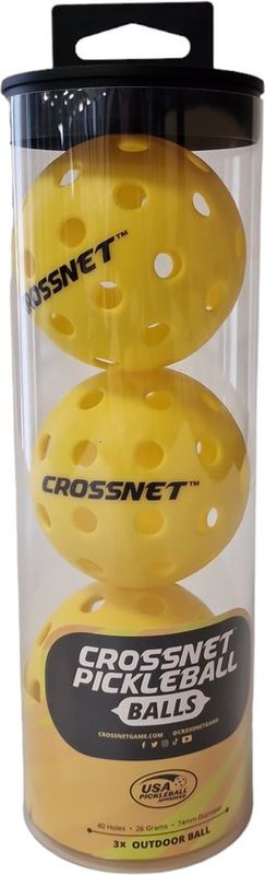 Crossnet Pickleball Set 3 Stuks, Koker 3 Ballen