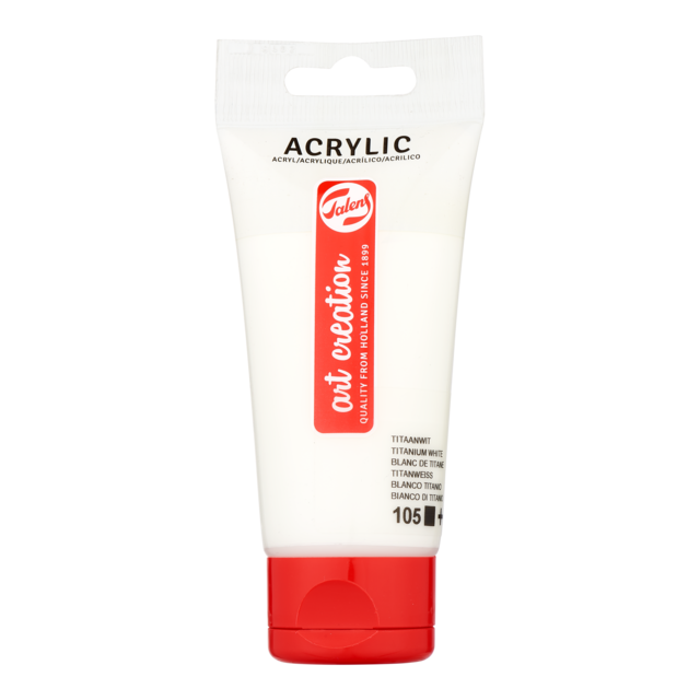 Acrylverf tac 105 titaanwit tube 75ml