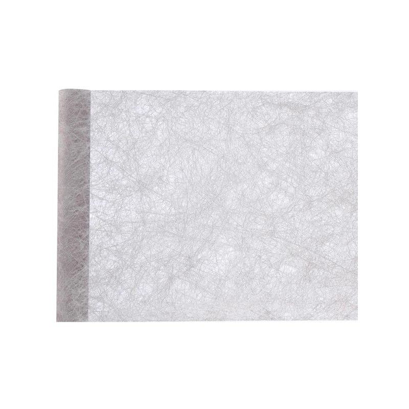 Non woven table runner grey 5m x 30 cm