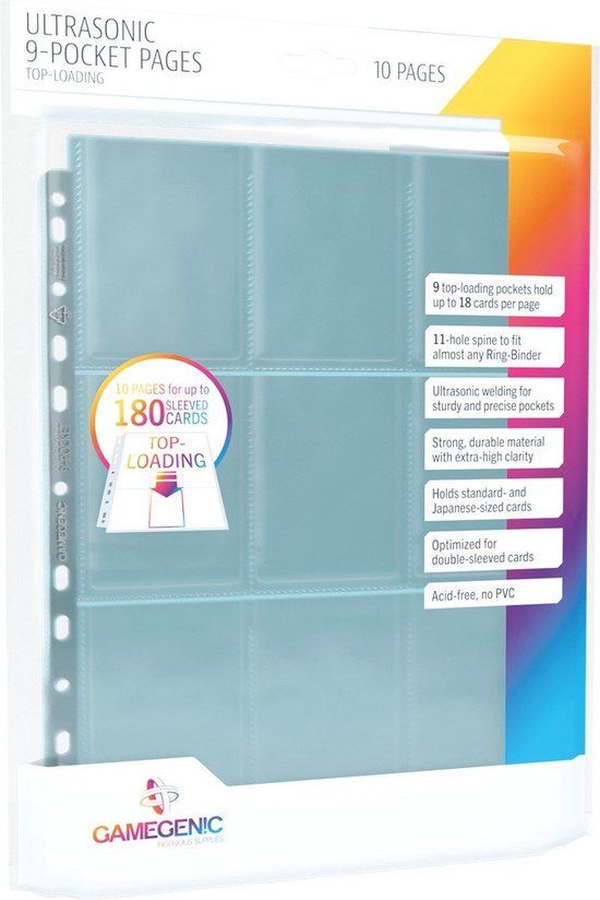 Gamegenic Ultrasonic 9-Pocket toploading pagina&#39;s pocket