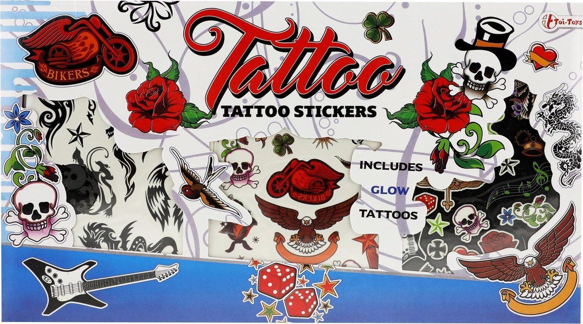 Tattoostickers met Glow in the Dark