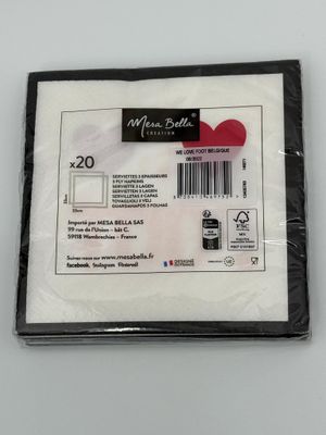 ⚽ servietten in papier we love foot belgie 20 st