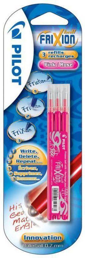 Pilot navullingen roller pen gel 3 stuks roze