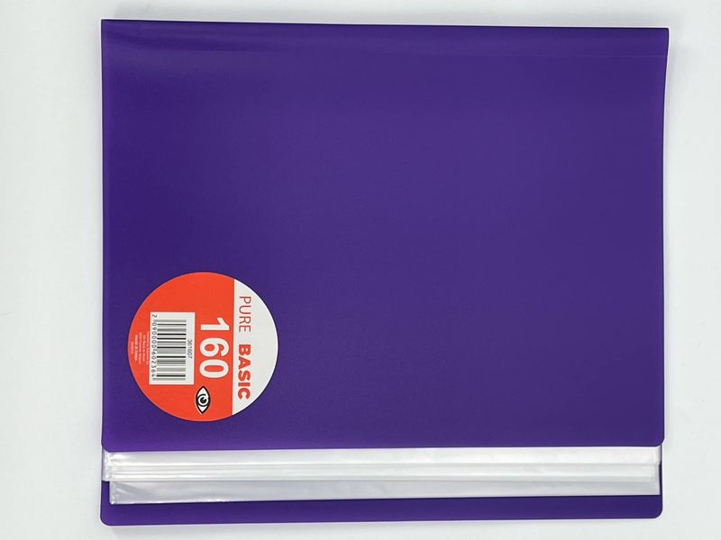 Presentatiemap paars 160 heldere insteekhoezen A4
