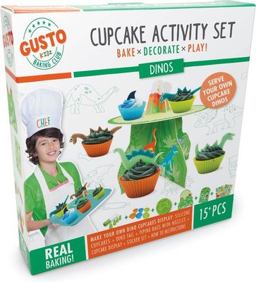 🧁 Gusto Dinosaur Cupcakes Activity Set – Bake &amp; Decorate Fun ✨