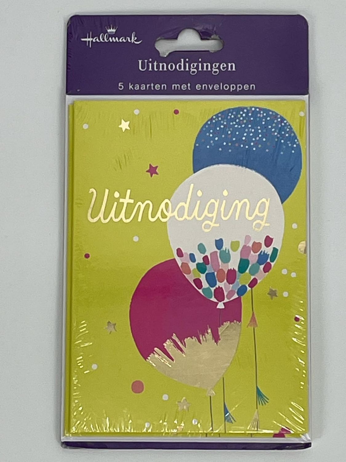 Uitnodigingen 5 kaartjes met enveloppen