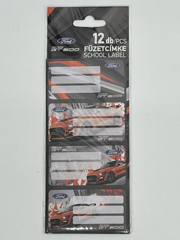 Schooletiketten ford 12 stuks zelfklevend