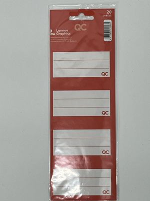 Schooletiket lannoo graphics zelfklevend 20 stuks rood