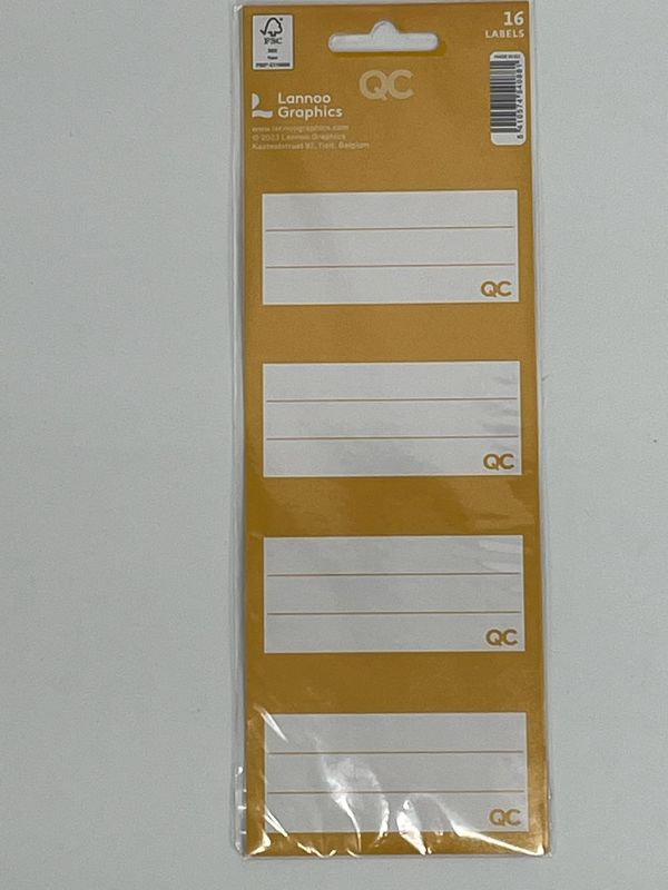 schooletiketten of labels zelfklevend per 20