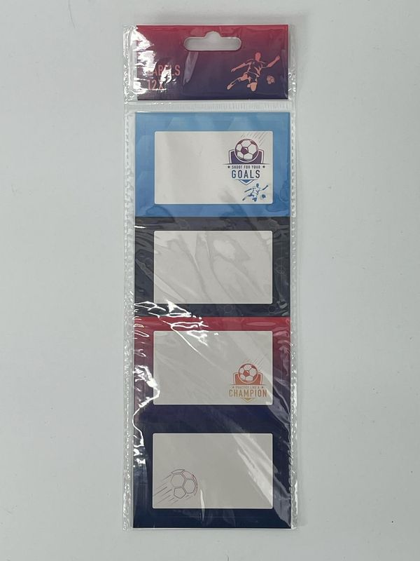 schooletiketten zelfklevend sport 12 stuks