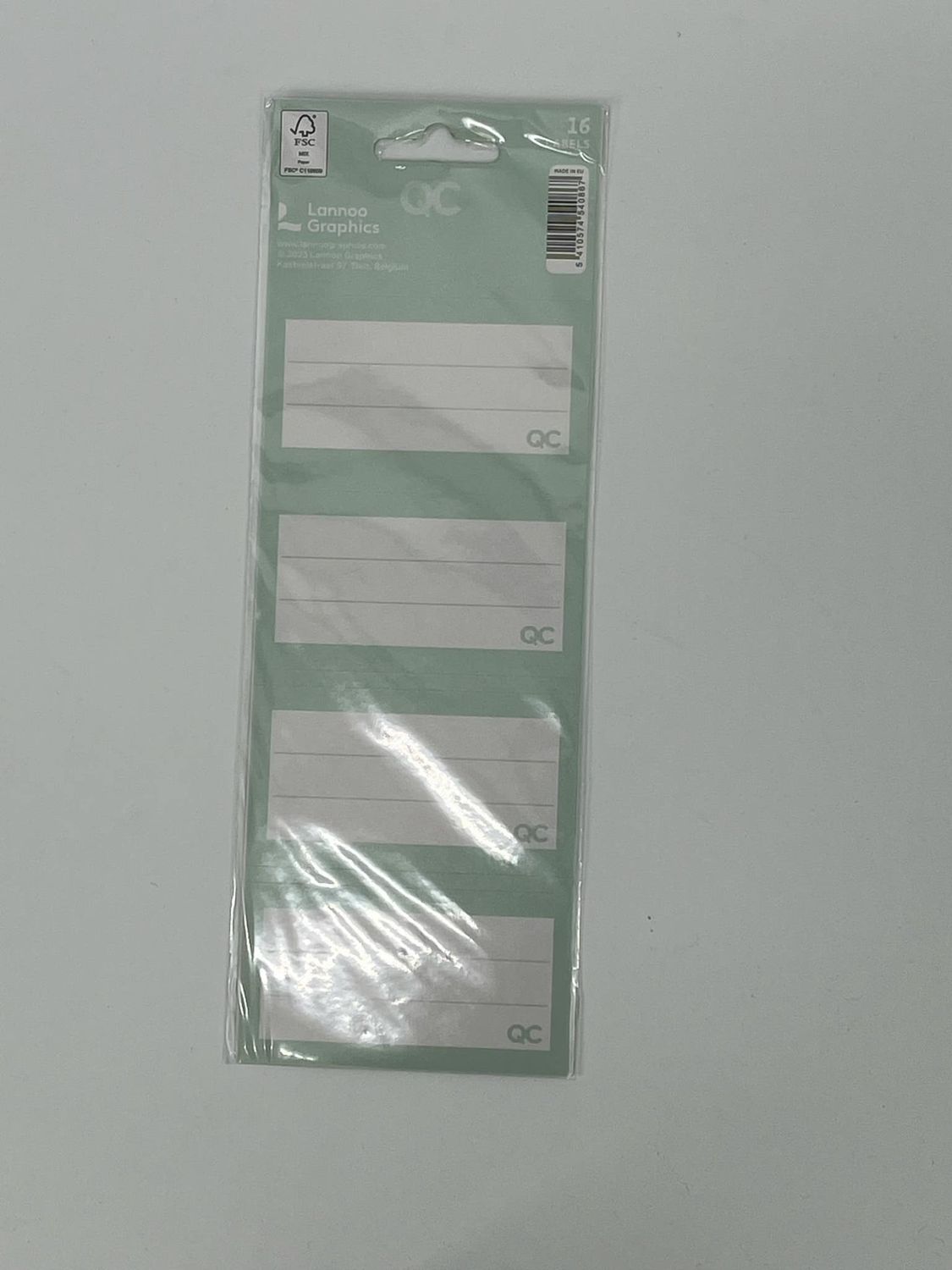 Schooletiketten zelfklevend 16 stuks lannoo graphics