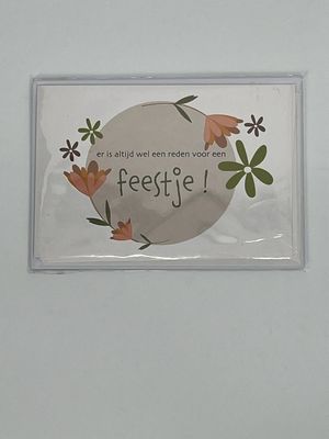 Uitnodigingskaartjes voor feestje 5 stuks met omslag