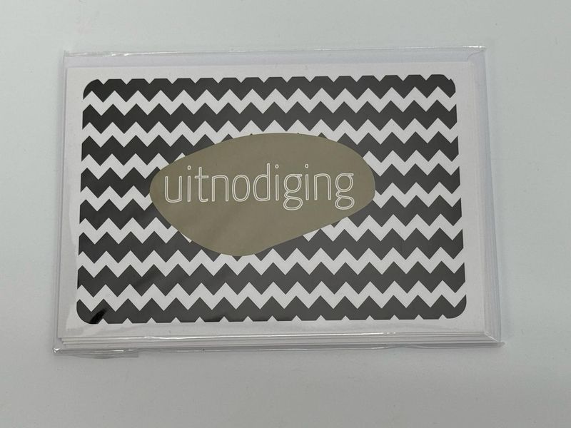 Uitnodigingskaartjes voor feestje 5 stuks met omslag