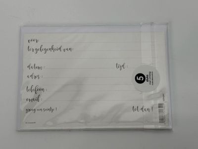 🎉 Uitnodigingen Feestje – Set van 5 Kaartjes met Enveloppen ✨