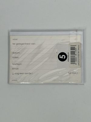 🎉 Uitnodigingen Feestje – Set van 5 Kaartjes met Enveloppen ✨