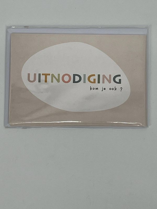 Uitnodigingskaartjes met omslag 5 stuks