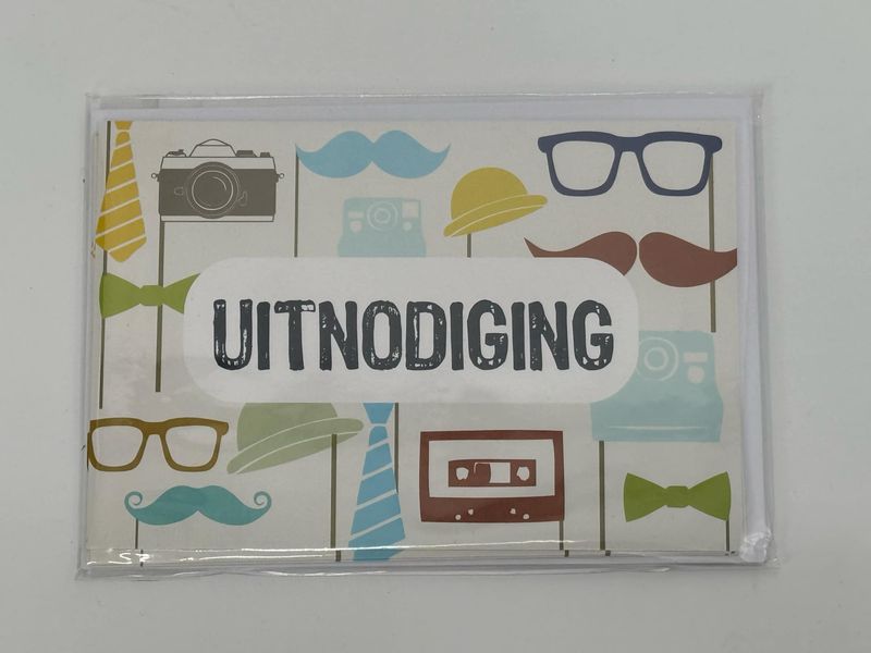 Uitnodigingskaartjes voor feestje 5 stuks met omslag