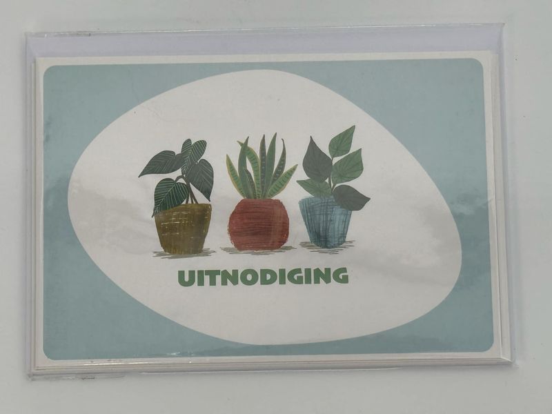 Uitnodigingskaartjes voor feestje 5 stuks met omslag