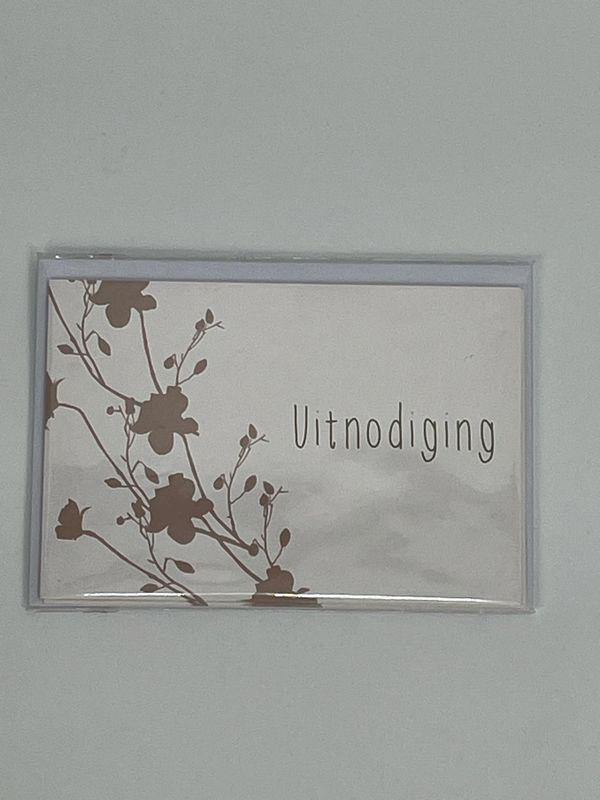 Uitnodigingskaartjes met omslag 5 stuks