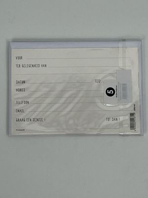 🎉 Uitnodigingskaartjes – Set van 5 Stuks (16 x 11 cm) met Enveloppen ✨