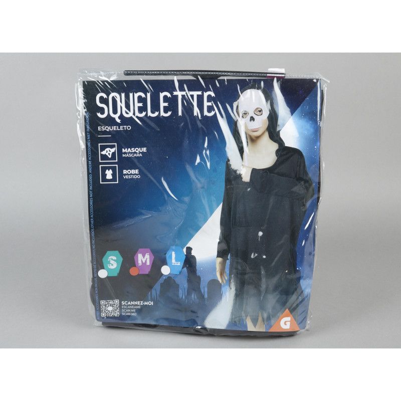 kostuum skelet met masker taille M