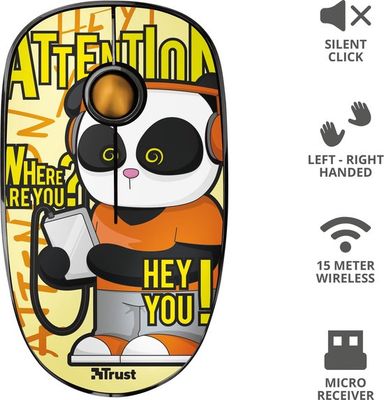 🖱️ Trust Sketch - Silent Wireless Mouse - Yellow