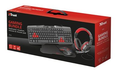 🎮 Trust Ziva 4-in-1 Gaming Bundle (Frans Azerty)