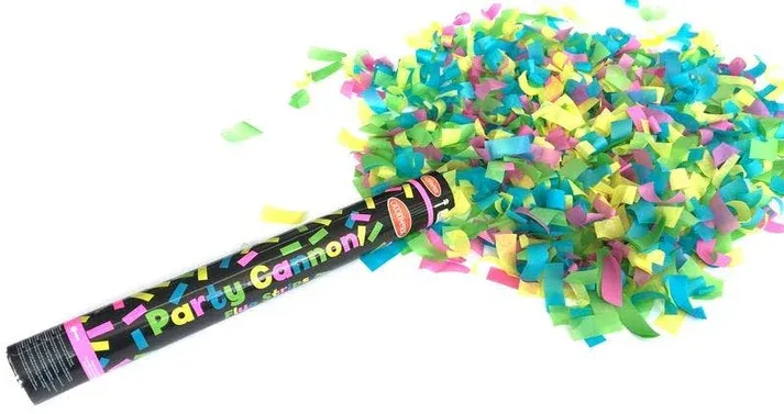 Party Cannon Fluo Coloured Strips 37 Cm