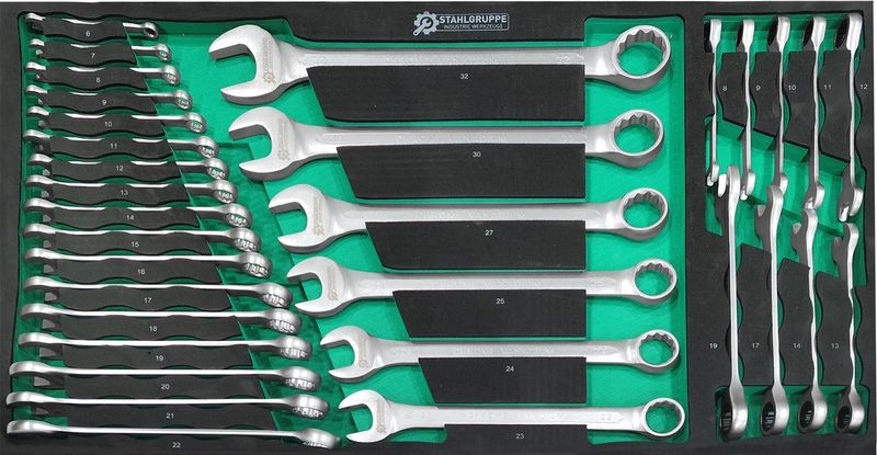 🛠️ Stahlgruppe SG36 Gereedschapswagen – 307-delig – Houten Werkblad