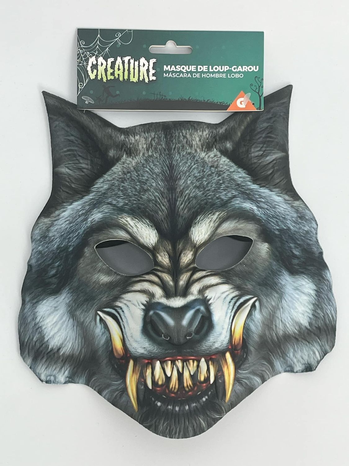 werwolf-mask 25 cm x 25 cm plasti