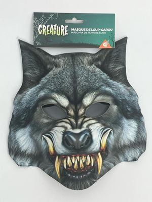 🐺 Wolf Mask Child Soft Plastic – 25 x 25 cm 🎭✨