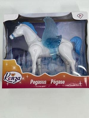 Pegasus Paard met vleugels wit blauw