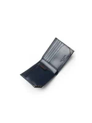 👛 Ted Baker Kornerr Portemonnee Leder – Compacte Billfold 11 cm Navy Blauw 🖤✨