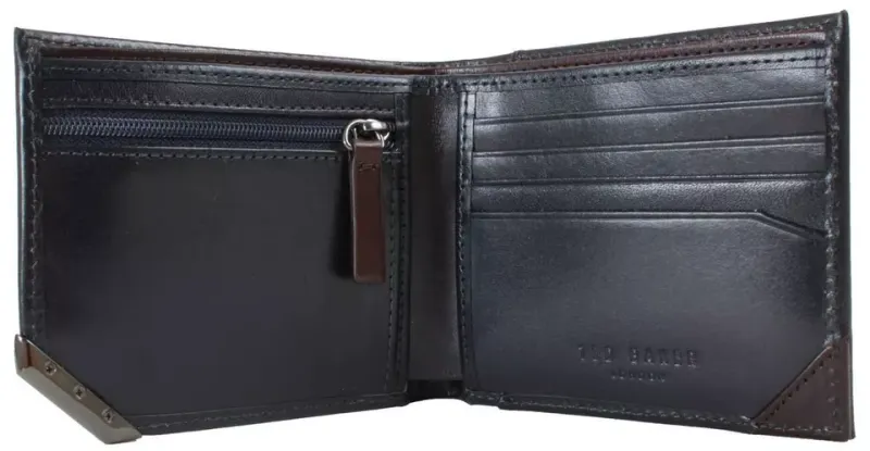 👛Ted Baker Kornerr Portemonnee Leder – Compact Billfold 11 cm ✨