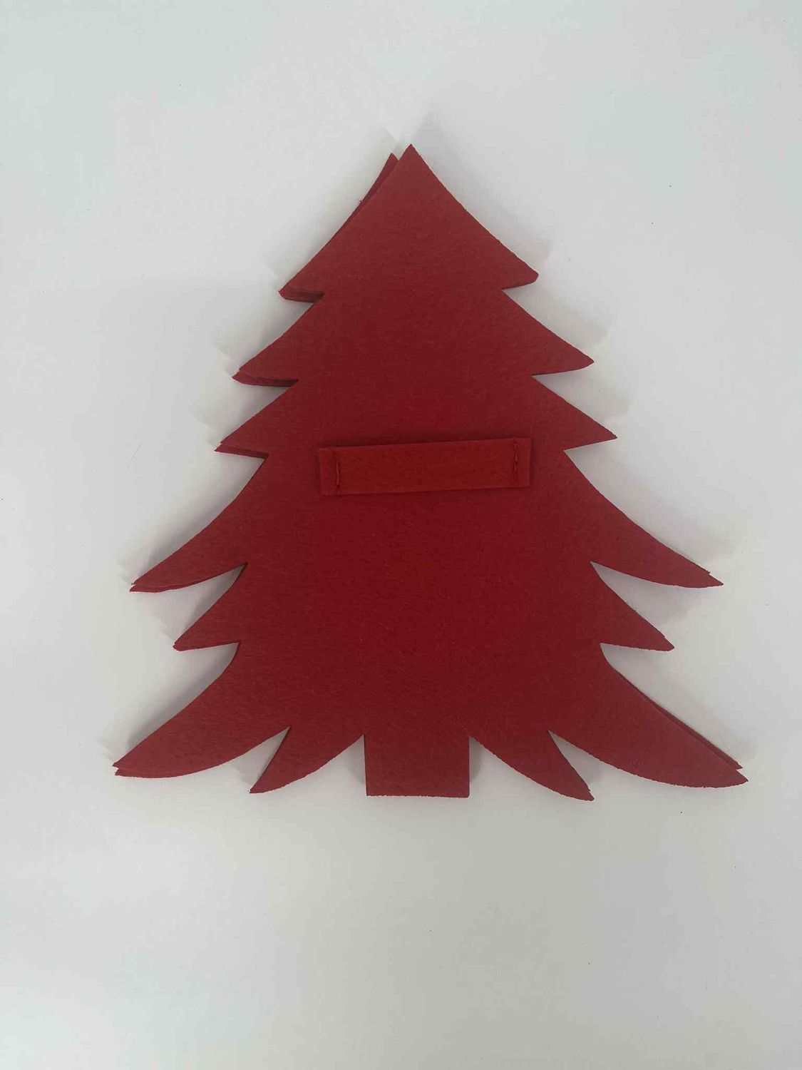 Kerst bestekhouder rood vilt set 4 stuks