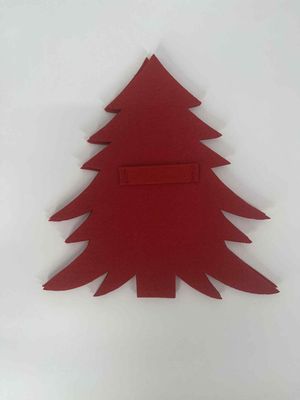 Kerst bestekhouder rood vilt set 4 stuks