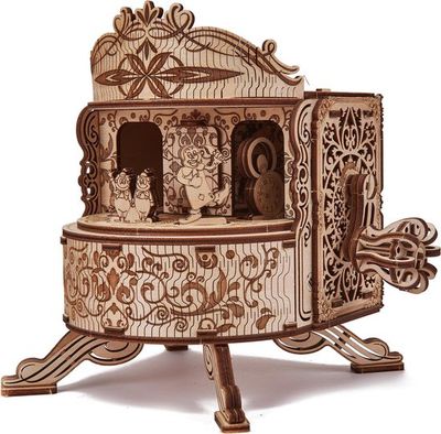 🌟 Wood Trick Fairy Theater – Wooden Music Box Model Kit ✨